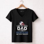 I Have Two Titles Dad And Patrios Fan Funny 7 Womens V Neck.jpg