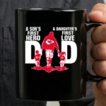 Kansas City Chiefs Dad sons first hero daughters first love 3 mug.jpg