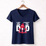Kansas City Chiefs Dad sons first hero daughters first love 5 Womens V Neck.jpg