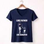 Kansas City Chiefs Like Father Like Daughter 5 Womens V Neck.jpg