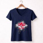 Kansas City Chiefs Super Dad Emblem 5 Womens V Neck.jpg