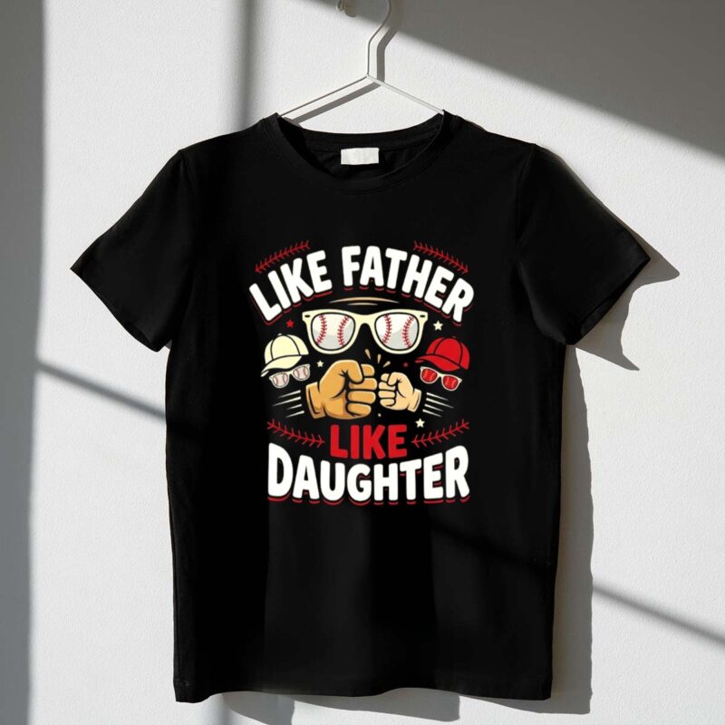 Like Father Like Daughter Baseball 1 T Shirt.jpg