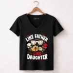 Like Father Like Daughter Baseball 7 Womens V Neck.jpg