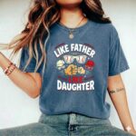 Like Father Like Daughter Baseball Comfort Colors T Shirt 2.jpg