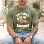 Like Father Like Daughter Baseball Comfort Colors T Shirt 3.jpg