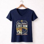 Like Father Like Son Football 5 Womens V Neck.jpg