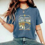 Like Father Like Son Football Comfort Colors T Shirt 2.jpg