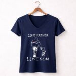 Like Father Like Son New England Patriots 5 Womens V Neck.jpg