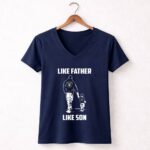 Like Father Like Son Oakland Raiders Fan 5 Womens V Neck.jpg