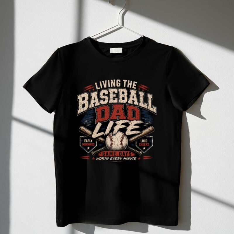 Living The Baseball Dad Life Game Days 1 T Shirt.jpg