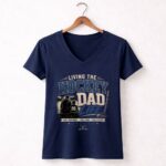 Living The Hockey Dad Life 5 Womens V Neck.jpg
