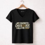 My Favorite Cheerleader Calls Me Dad 7 Womens V Neck.jpg