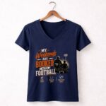 My Weekends Are Booked With Football 5 Womens V Neck.jpg