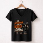 My Weekends Are Booked With Football 7 Womens V Neck.jpg