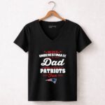 Never Underestimate A Dad Who Is Also A New England Patriots Fan 7 Womens V Neck.jpg