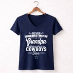 Never Underestimate A Grandpa Who Is Also A Cowboys Fan 5 Womens V Neck.jpg