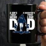 New England Patriots Dad sons first hero daughters first love 3 mug.jpg