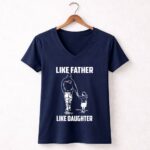 New England Patriots Like Father Like Daughter 5 Womens V Neck.jpg