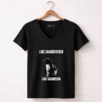 New England Patriots Like GrandFather Like GrandSon 7 Womens V Neck.jpg