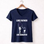 New York Giants Like Father Like Daughter 5 Womens V Neck.jpg