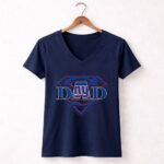 New York Giants Super Dad Shield Emblem 5 Womens V Neck.jpg