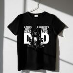 Oakland Raiders Dad sons first hero daughters first love 1 T Shirt.jpg