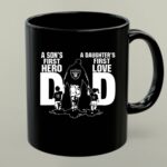 Oakland Raiders Dad sons first hero daughters first love 1 mug.jpg
