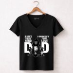 Oakland Raiders Dad sons first hero daughters first love 7 Womens V Neck.jpg