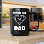 Oakland Raiders Strong Like Dad Superman 2 mug.jpg