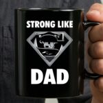 Oakland Raiders Strong Like Dad Superman 3 mug.jpg