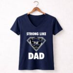 Oakland Raiders Strong Like Dad Superman 5 Womens V Neck.jpg