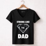 Oakland Raiders Strong Like Dad Superman 7 Womens V Neck.jpg