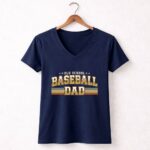 Old School Baseball Dad 5 Womens V Neck.jpg