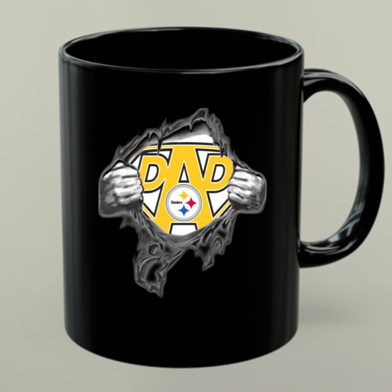 Pittsburgh Steelers Super Dad Shield with Logo Rip Reveal 1 mug 1.jpg