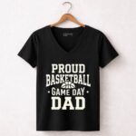 Proud Basketball Game Day Dad 7 Womens V Neck.jpg