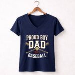 Proud Boy Dad Baseball 5 Womens V Neck.jpg