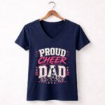 Proud Cheer Dad 5 Womens V Neck.jpg