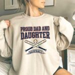 Proud Dad And Daughter Baseball 3 Sweatshirt.jpg