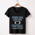 Proud Dad And Son Football 7 Womens V Neck.jpg