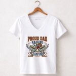 Proud Dad Raising Champions 5 Womens V Neck.jpg