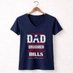 Proud Of Dad Of An Awesome Daughter Buffalo Bills 5 Womens V Neck.jpg