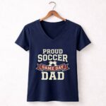 Proud Soccer Game Day Dad 5 Womens V Neck.jpg