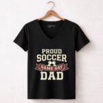Proud Soccer Game Day Dad 7 Womens V Neck.jpg