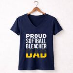 Proud Softball Bleacher Dad 5 Womens V Neck.jpg