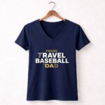 Proud Travel Baseball Dad 5 Womens V Neck.jpg