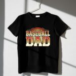Retro Sunset Baseball Dad 1 T Shirt.jpg