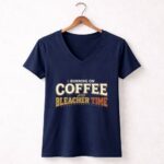 Running On Coffee And Bleacher Time 5 Womens V Neck.jpg