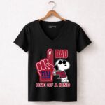 Snoopy New York Giants 1 Dad One Of A Kind 7 Womens V Neck.jpg