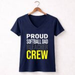 Softball Dad Bleacher Crew 5 Womens V Neck.jpg