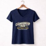 Softball Dad Championship Run 5 Womens V Neck.jpg